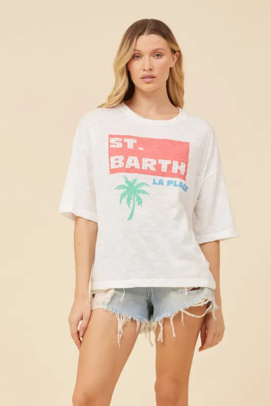 St. Barth White Destination Printed Tee sold by Vintage Havana