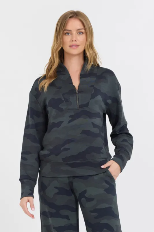 Onyx Camo Printed Cloud Fleece Quarter Zip sold by Vintage Havana