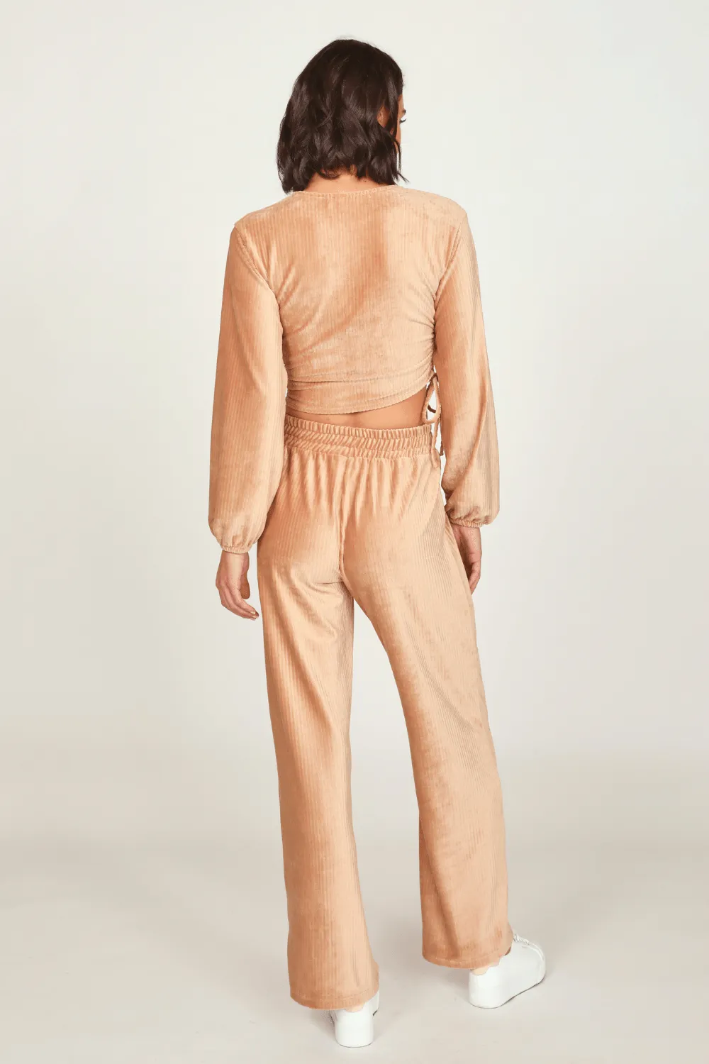 Camel Velour Surplice Top sold by Vintage Havana product image thumbnail 4