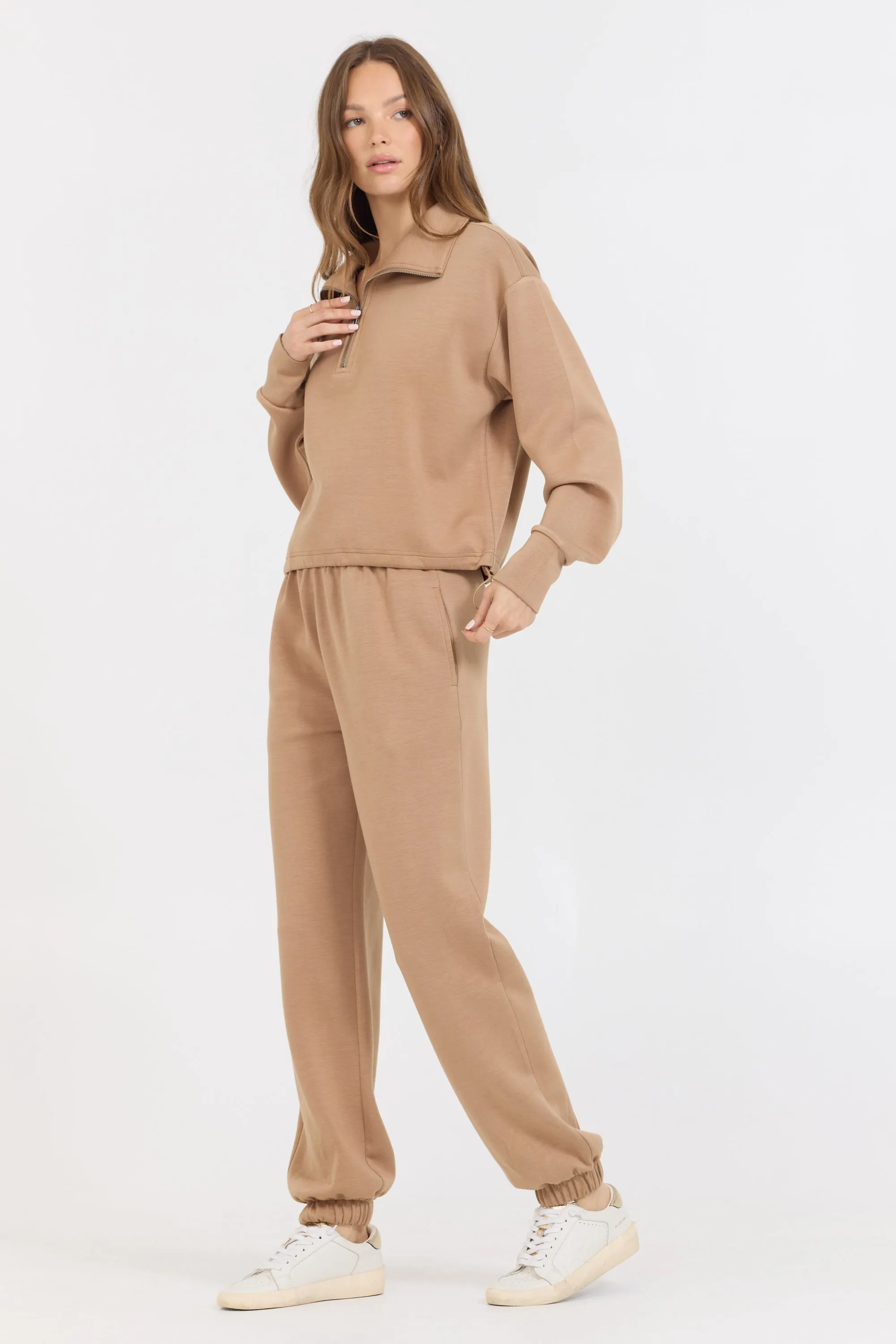 Caramel Cloud Fleece Quarter Zip sold by Vintage Havana product image thumbnail 4