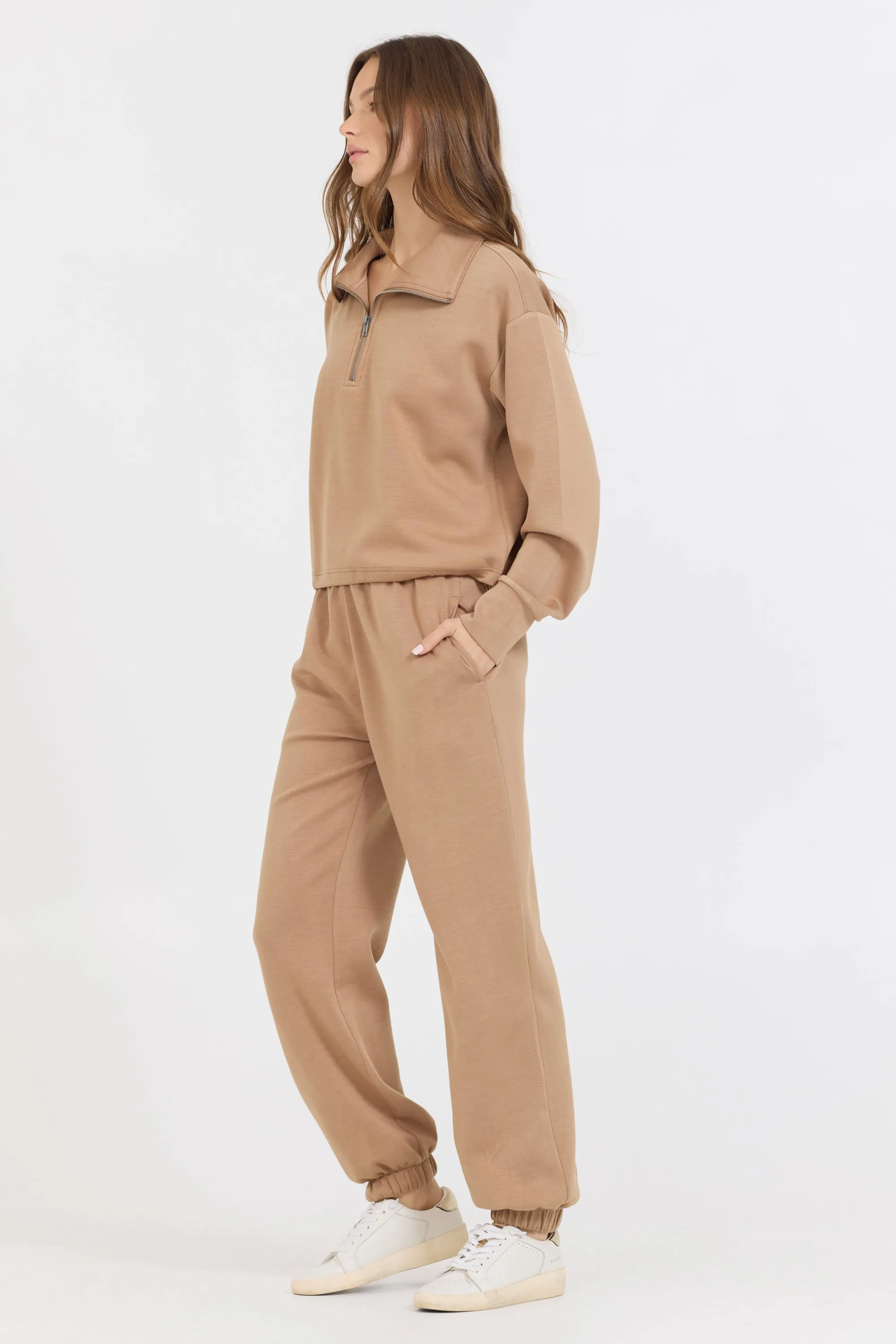 Caramel Cloud Fleece Quarter Zip sold by Vintage Havana product image thumbnail 3