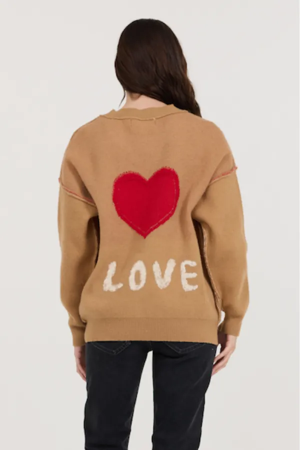 Camel/Red/Ivory Love Sweater sold by Vintage Havana product image thumbnail 2