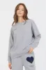 Heather Grey Essential Fleece Crew W/ Self Love Club Crewneck sold by Vintage Havana