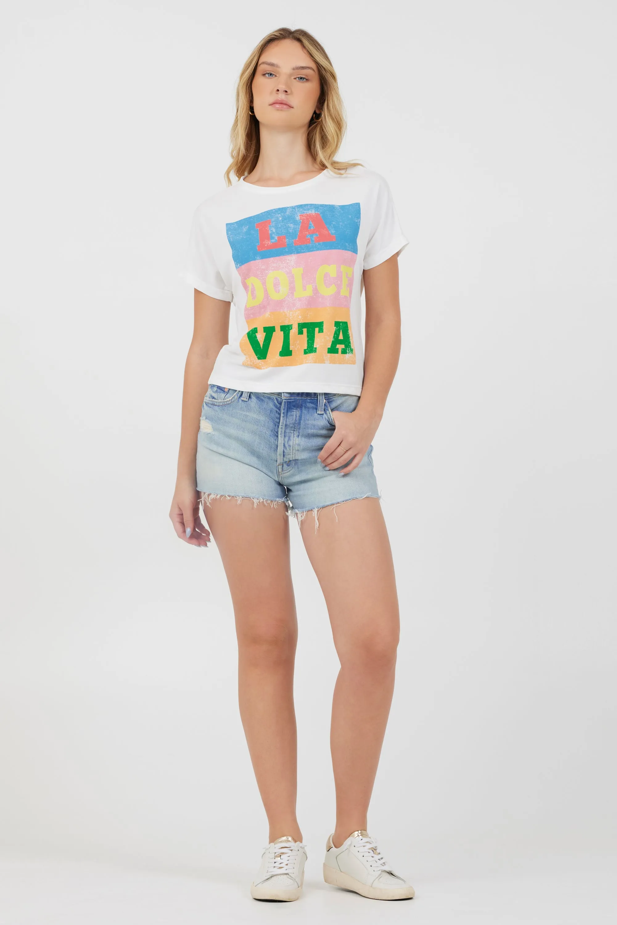 La Dolce Vita White Destination Printed Tee sold by Vintage Havana product image thumbnail 3