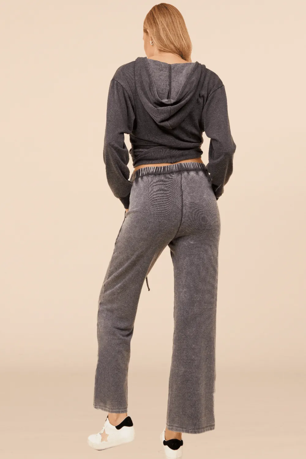 Heather Charcoal Lightweight Fleece Surplice Hoodie sold by Vintage Havana product image thumbnail 4