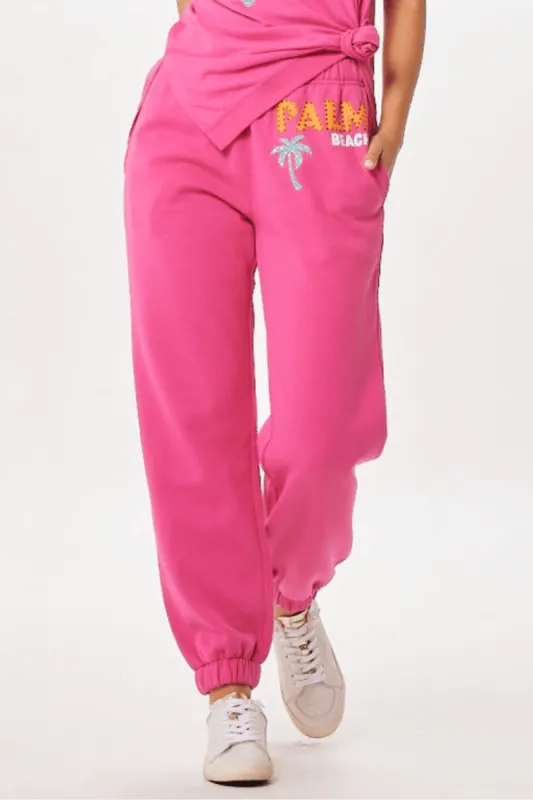 Hot Pink Palm Beach Jet Setter Surf Wash Jogger sold by Vintage Havana