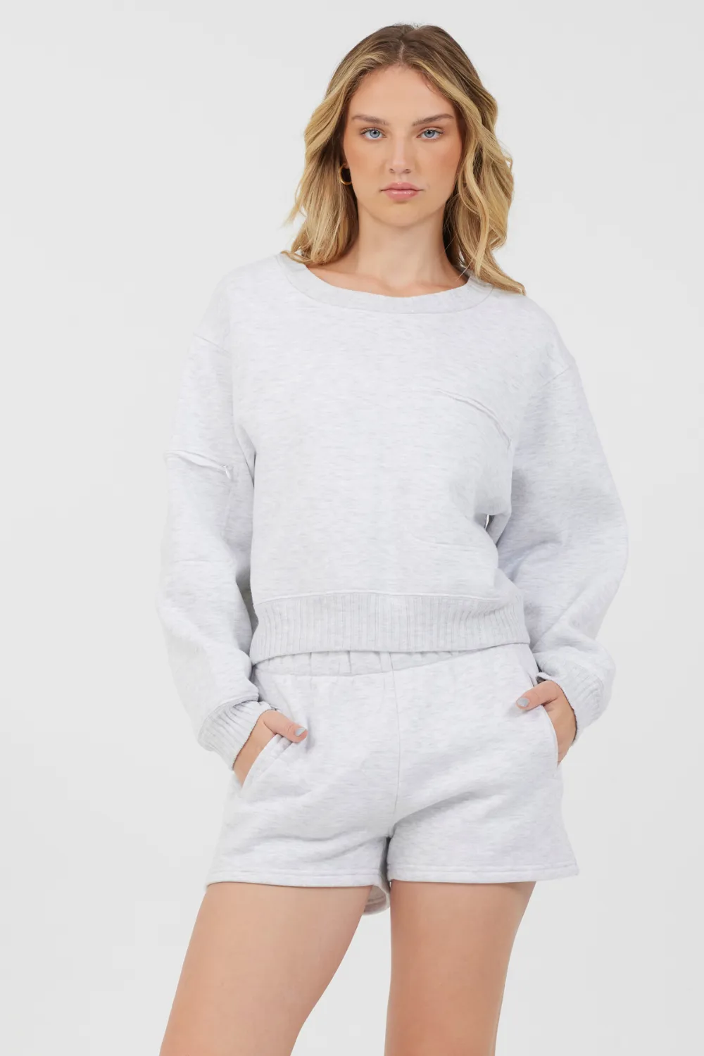 Grey Icicle Essential Fleece Crewneck sold by Vintage Havana