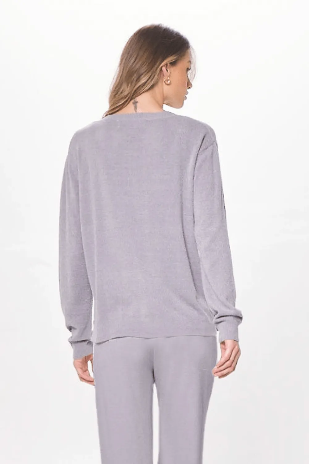 Cool Grey Plush Knit Crewneck sold by Vintage Havana product image thumbnail 2