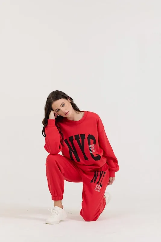 Red/ Black/ Light Grey Garment Dye Crew W/ Screen Print sold by Vintage Havana product image thumbnail 4