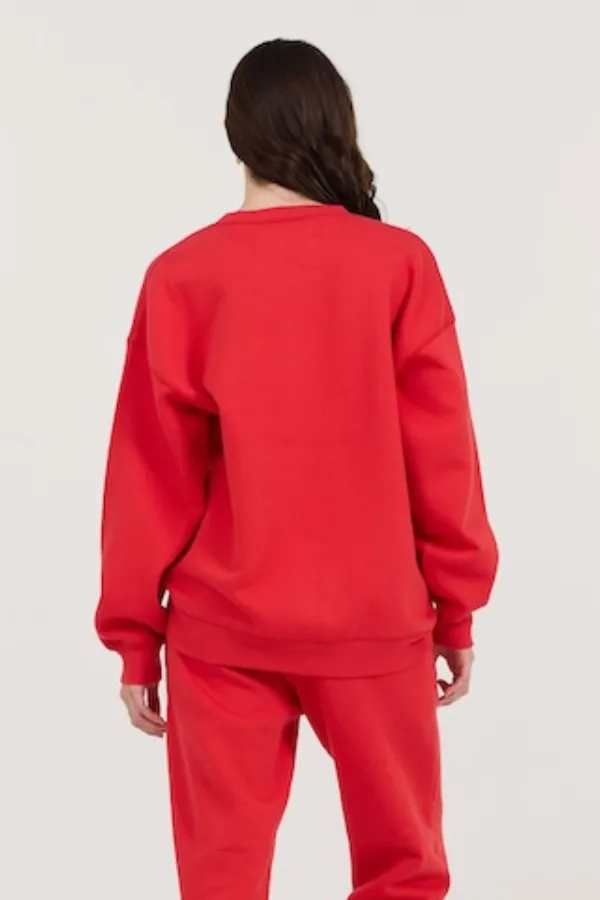 Red/ Black/ Light Grey Garment Dye Crew W/ Screen Print sold by Vintage Havana product image thumbnail 2