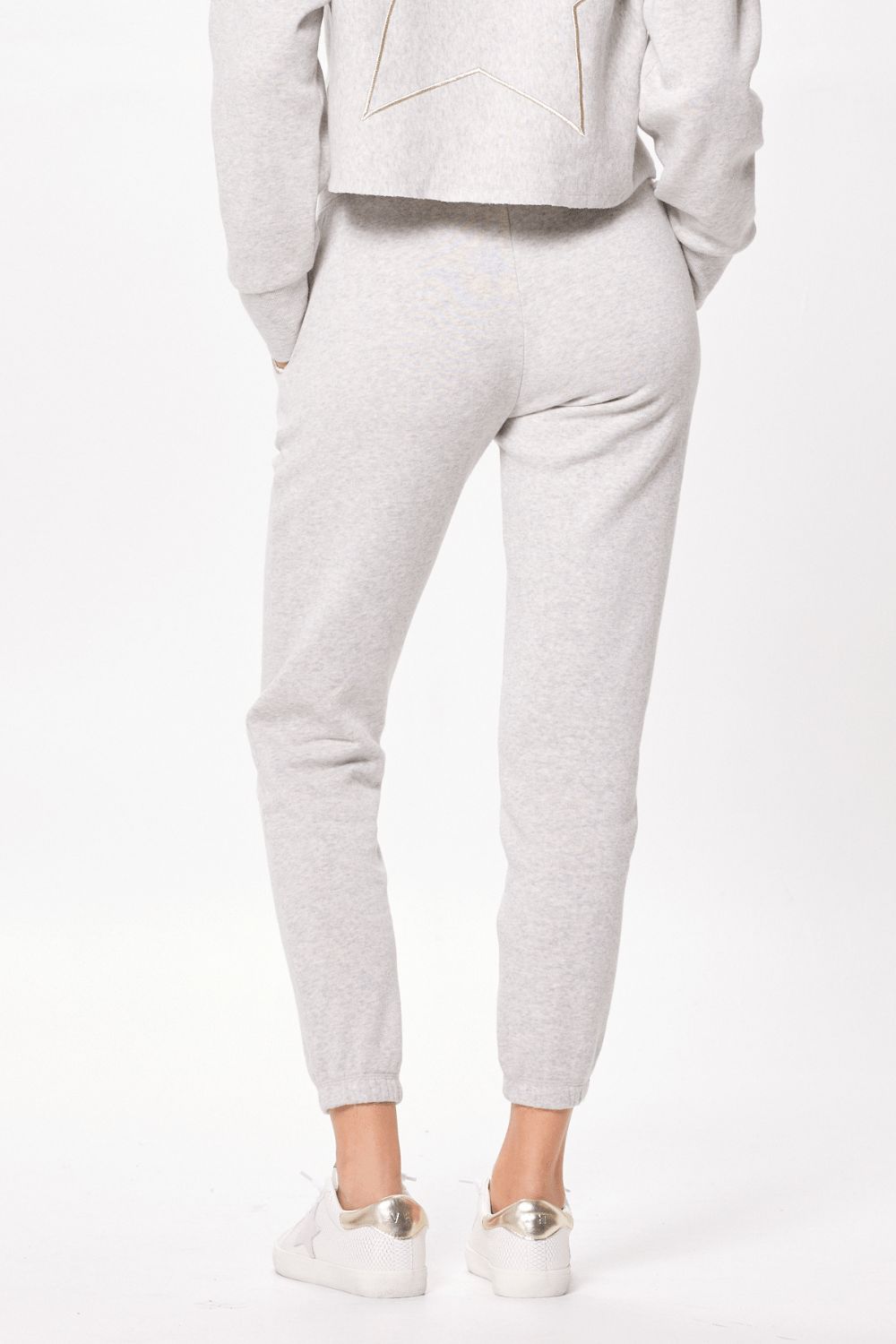 Heather Grey & Metallic Trim Joggers w/ Star Embroidery sold by Vintage Havana product image thumbnail 2