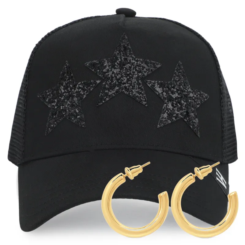 BRAVO HAT & MARIELLE EARRINGS BUNDLE sold by Vintage Havana