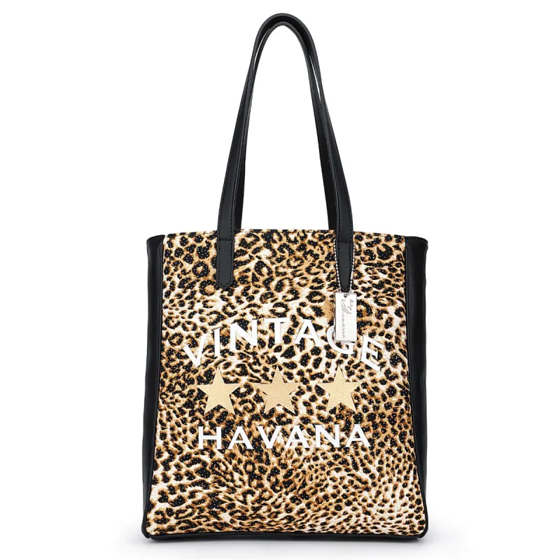 ANGELICA BAG - BLACK LEOPARD sold by Vintage Havana