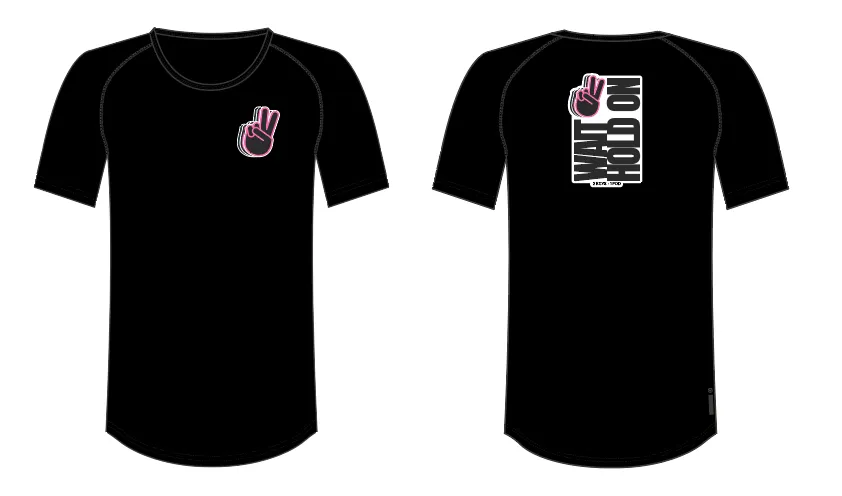 Wait Hold On x Virus Staple Short Sleeve Tee sold by Virgins Saints & Angels