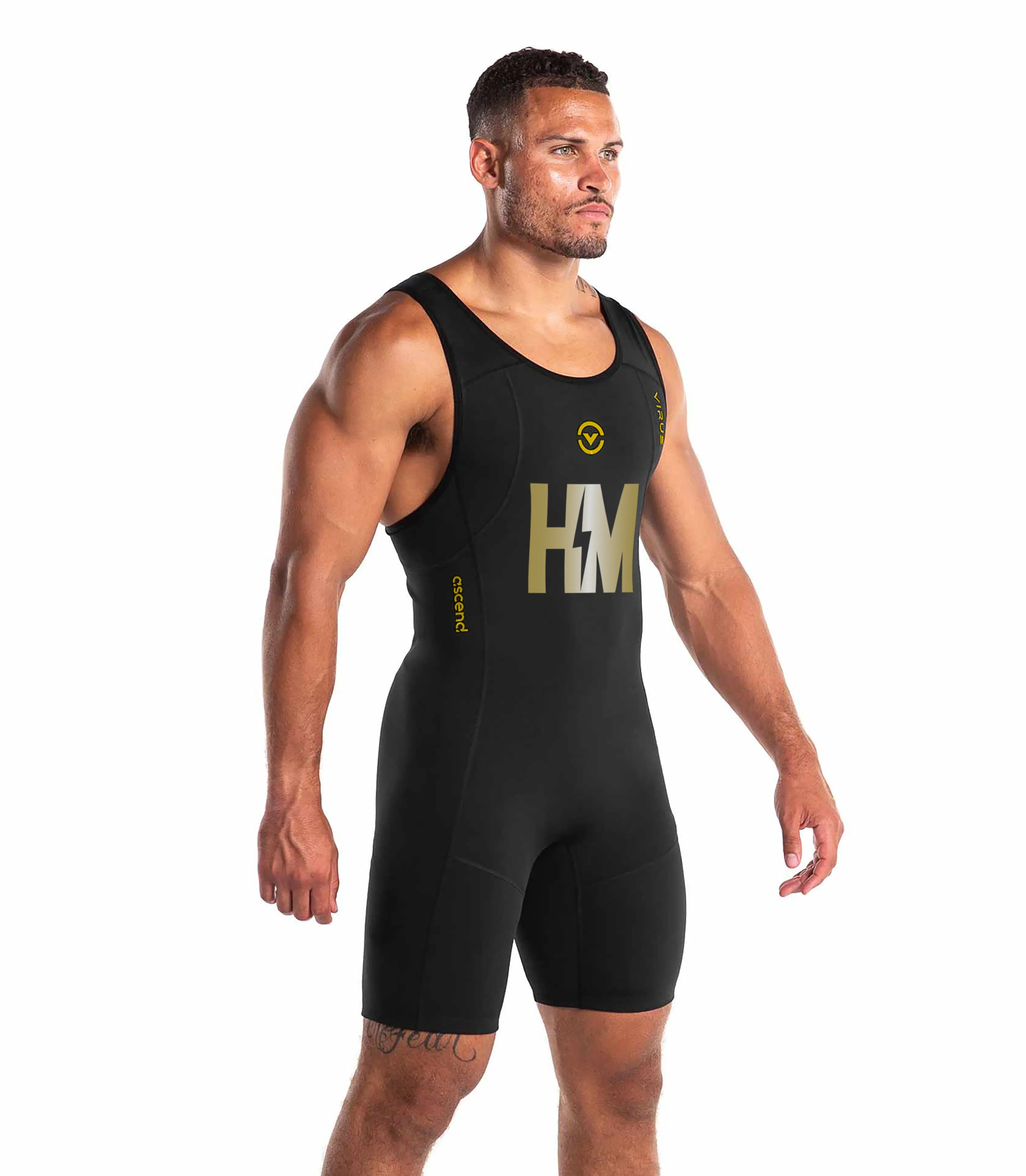 Heavy Metal Barbell - Men's Ascend Singlet sold by Virgins Saints & Angels product image thumbnail 2