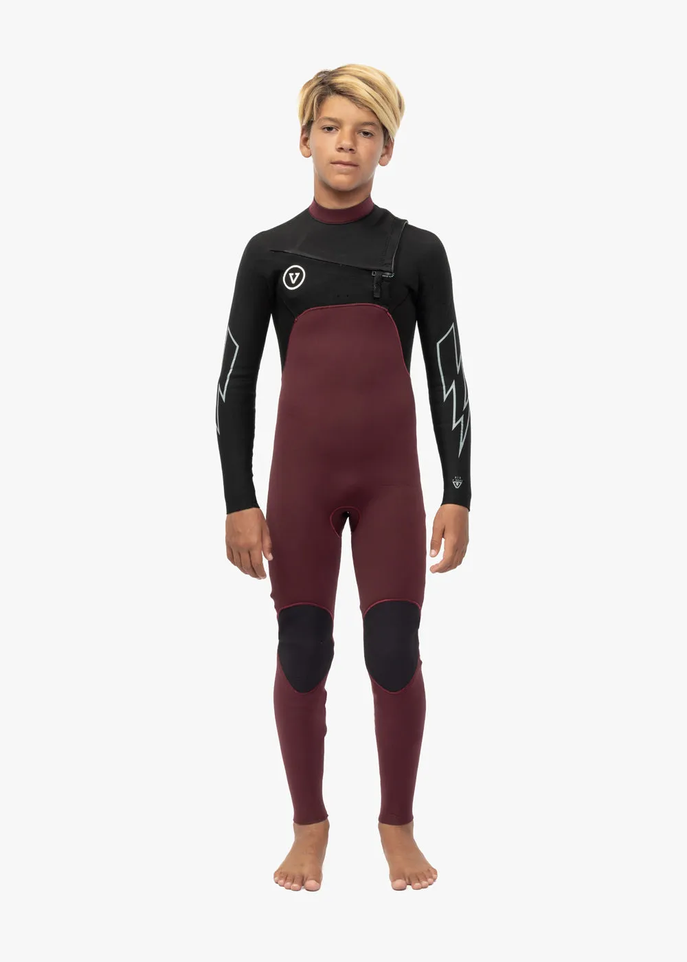 7 Seas Boys 3-2 Bolt Full Chest Zip Wetsuit sold by VISSLA