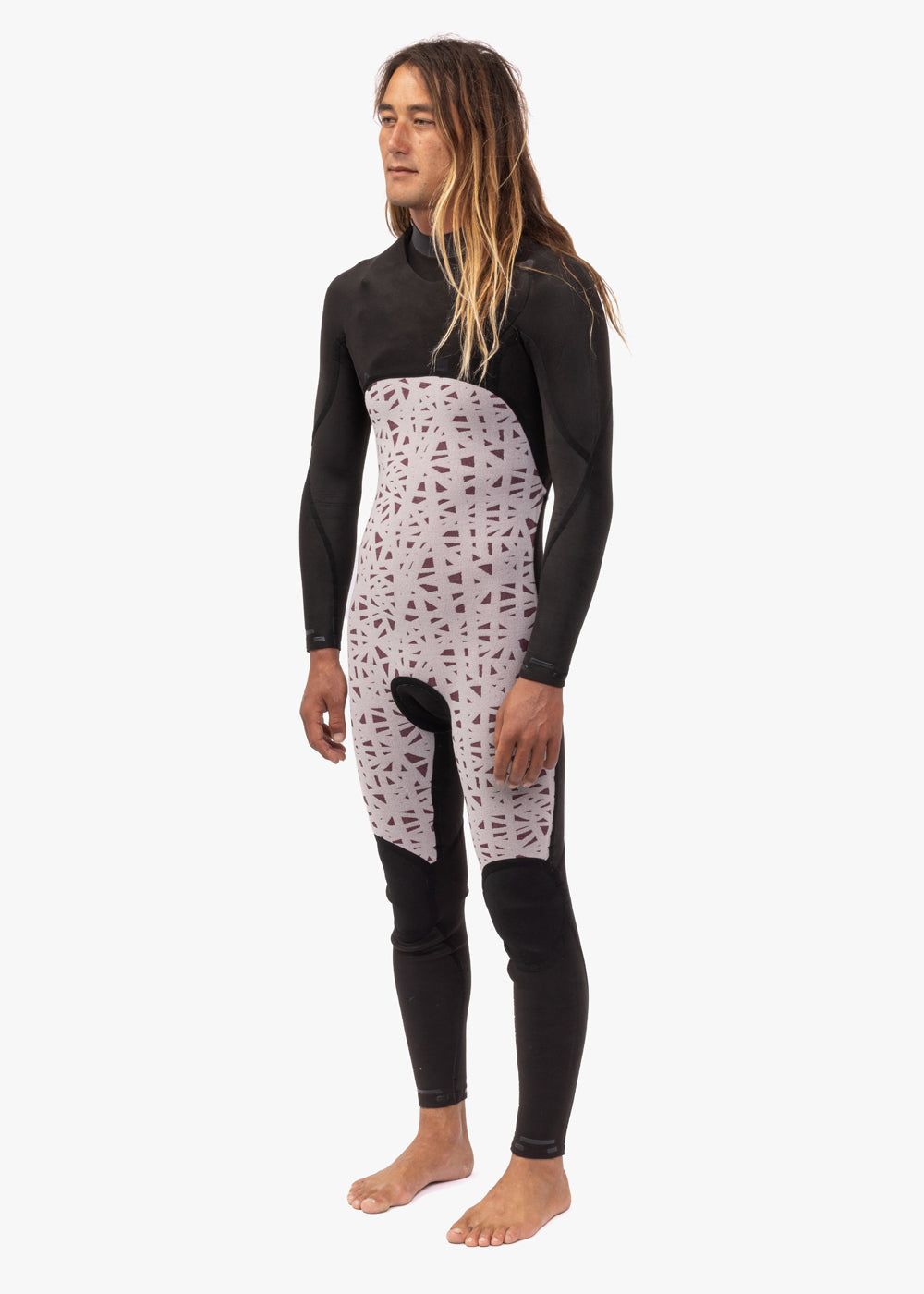 7 Seas 4-3 Full Chest Zip Wetsuit - Black with Jade Logos sold by VISSLA product image thumbnail 6