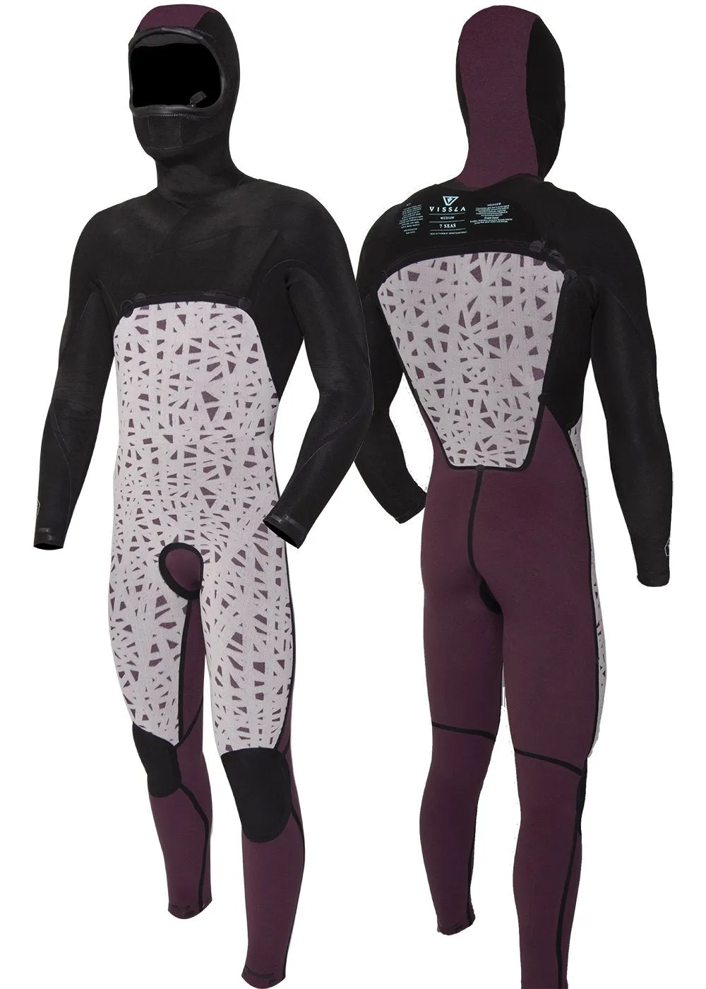 7 Seas 5-4-3 Full Hooded Chest Zip Wetsuit sold by VISSLA product image thumbnail 4