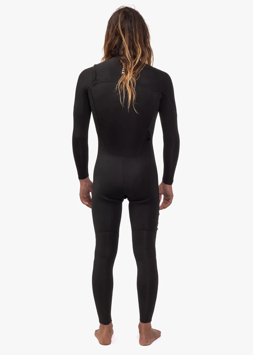 7 Seas 4-3 Full Chest Zip Wetsuit - Black with Jade Logos sold by VISSLA product image thumbnail 2