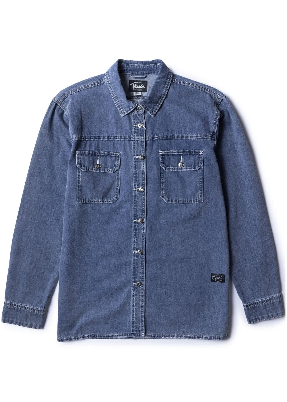 Creators Denim Long Sleeve Workshirt sold by VISSLA