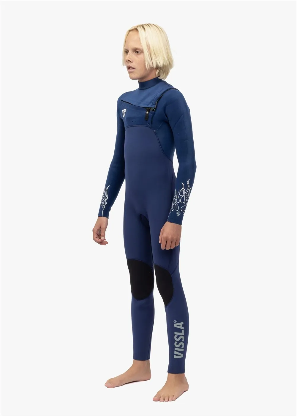 High Seas Boys Fire 3-2 Full Chest Zip Wetsuit sold by VISSLA product image thumbnail 2