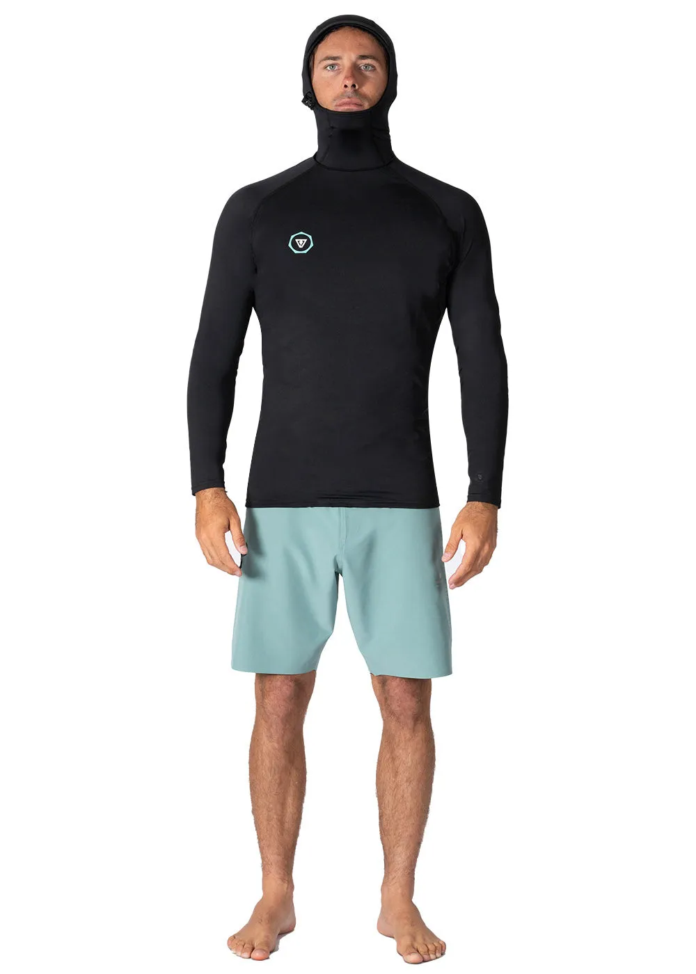Warm Seas Eco Hooded LS Rash Guard sold by VISSLA