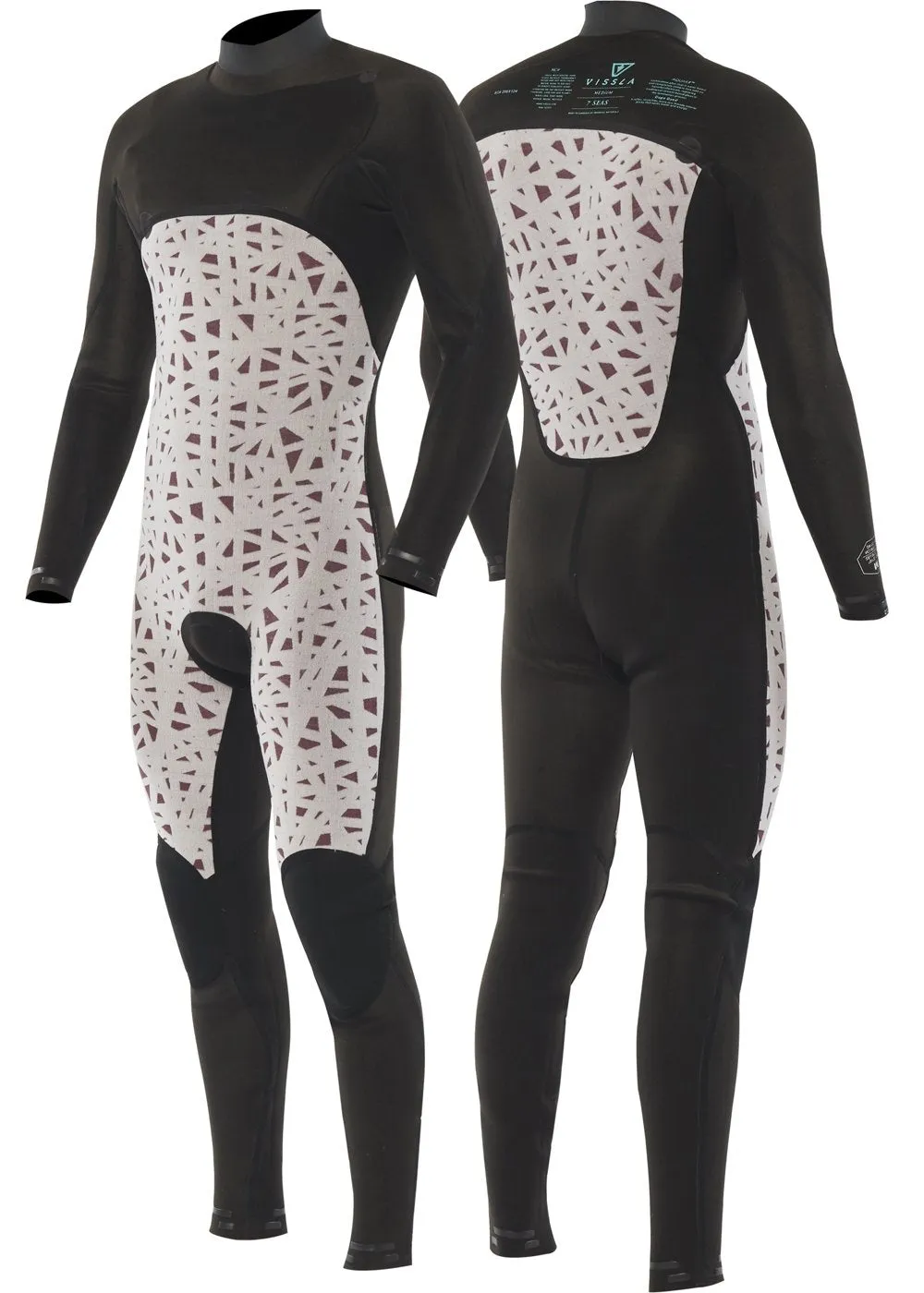 7 Seas 4-3 Full Chest Zip Wetsuit- No Logos sold by VISSLA product image thumbnail 5