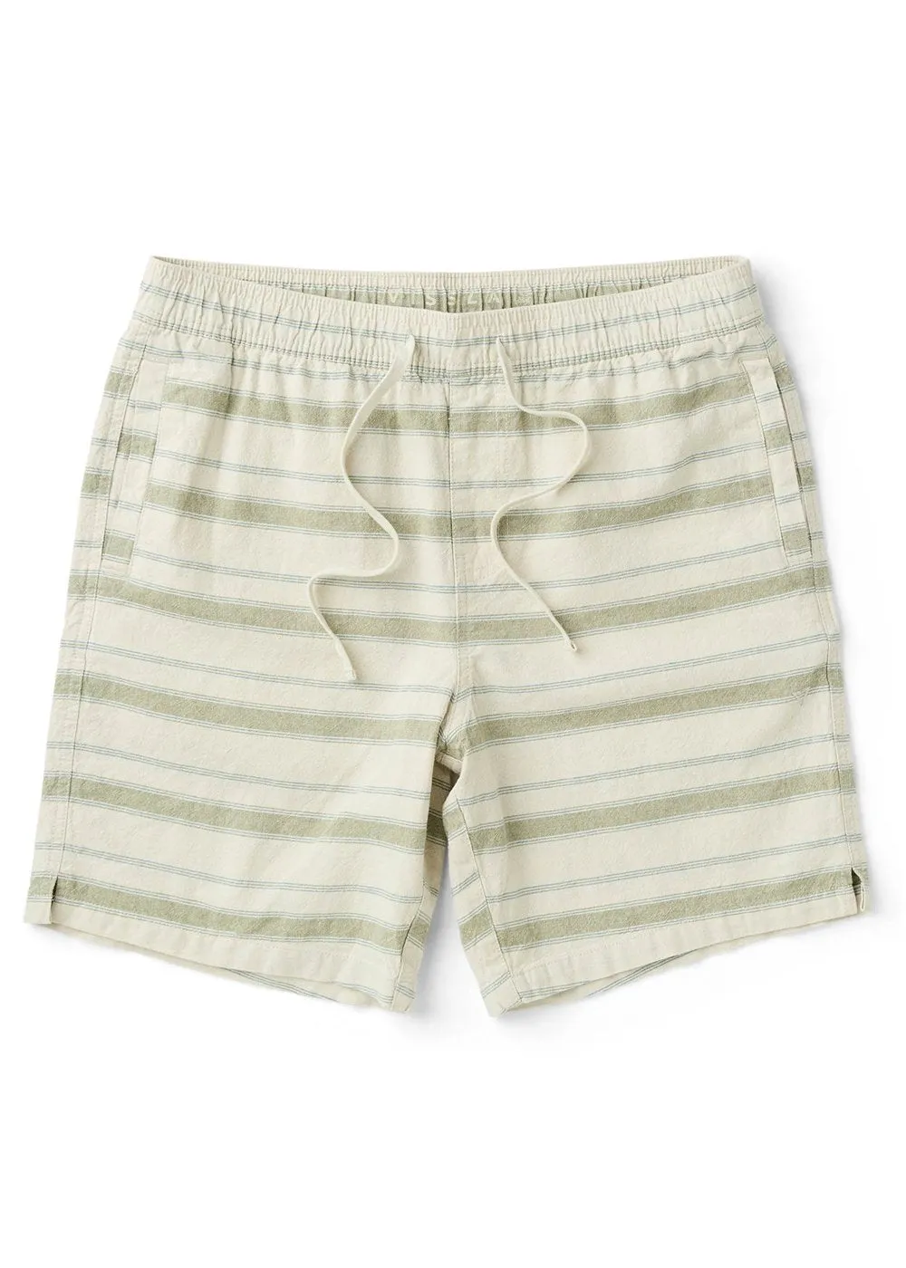 J. Linen Stripe Elastic 18" Walkshort sold by VISSLA