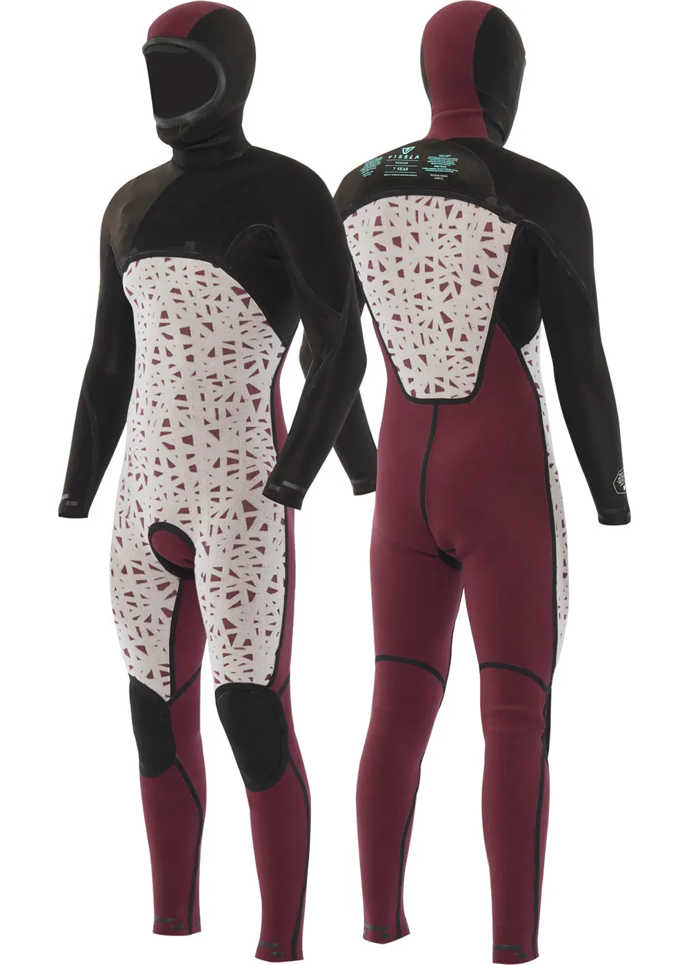 7 Seas 4-3 Full Hooded Chest Zip Wetsuit sold by VISSLA product image thumbnail 5