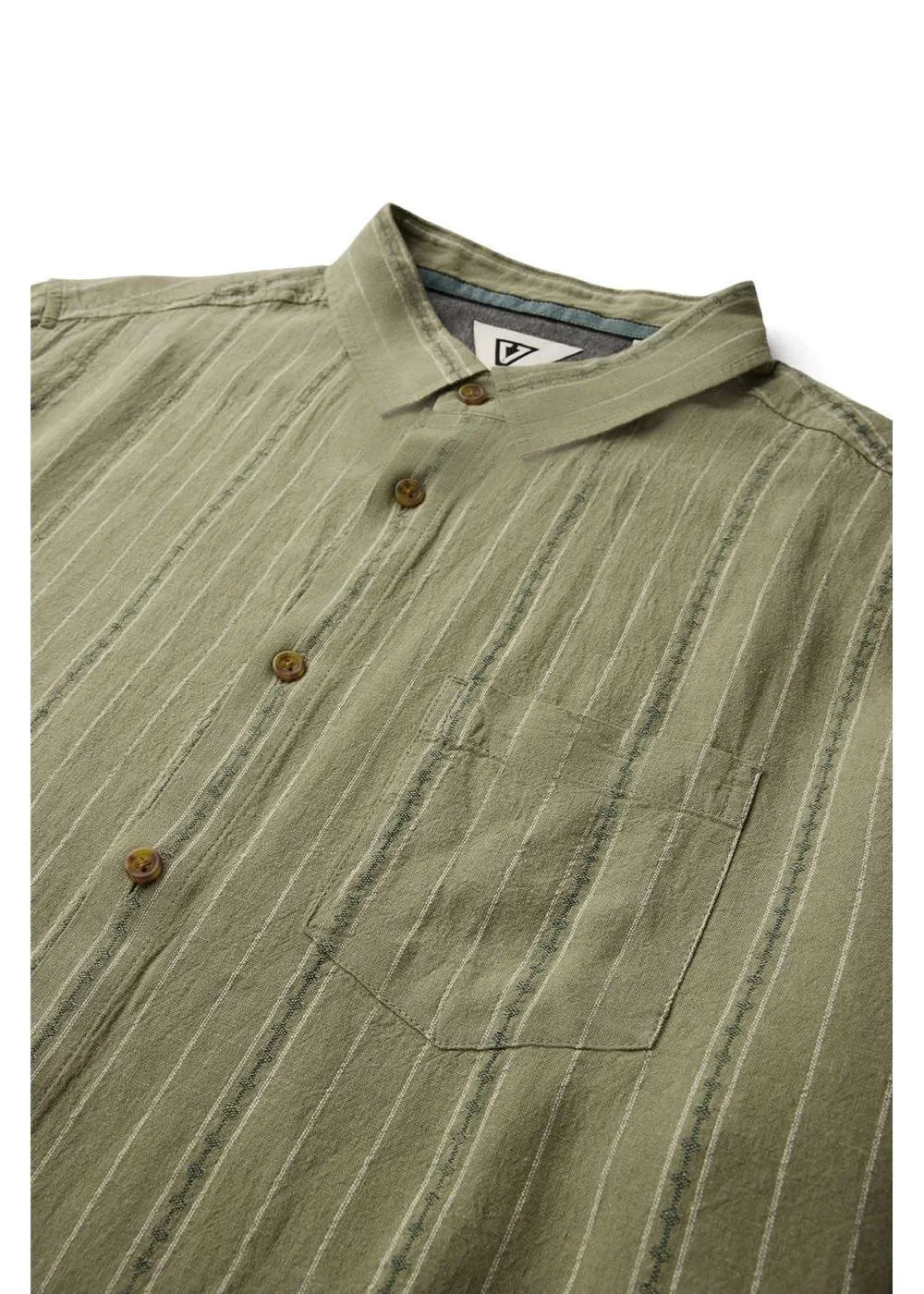 Linen Pin Short Sleeve Shirt sold by VISSLA product image thumbnail 3