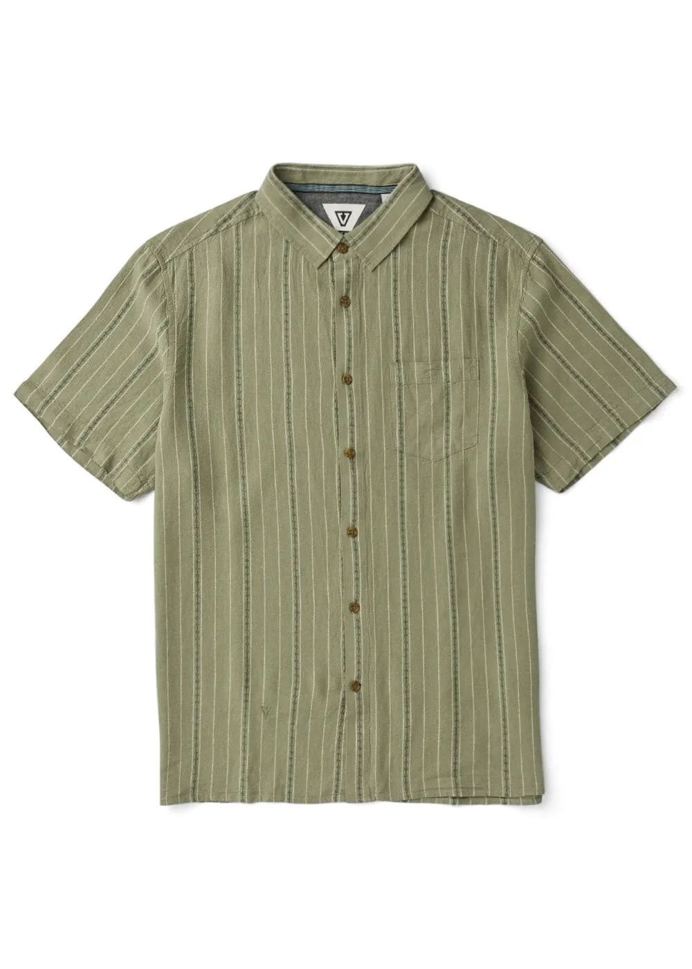 Linen Pin Short Sleeve Shirt sold by VISSLA