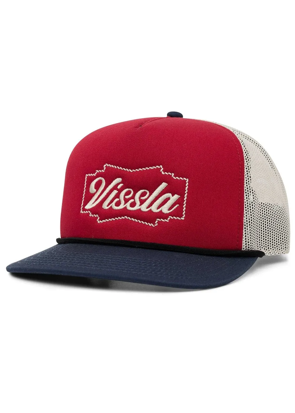 Garage Foam Trucker Hat - Retro Red sold by VISSLA