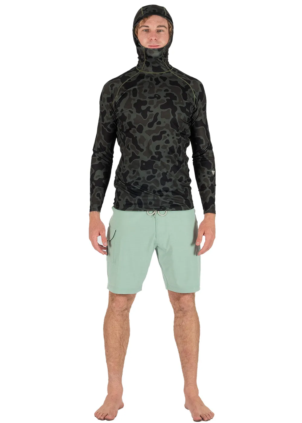 Warm Seas Eco Hooded LS Rash Guard sold by VISSLA