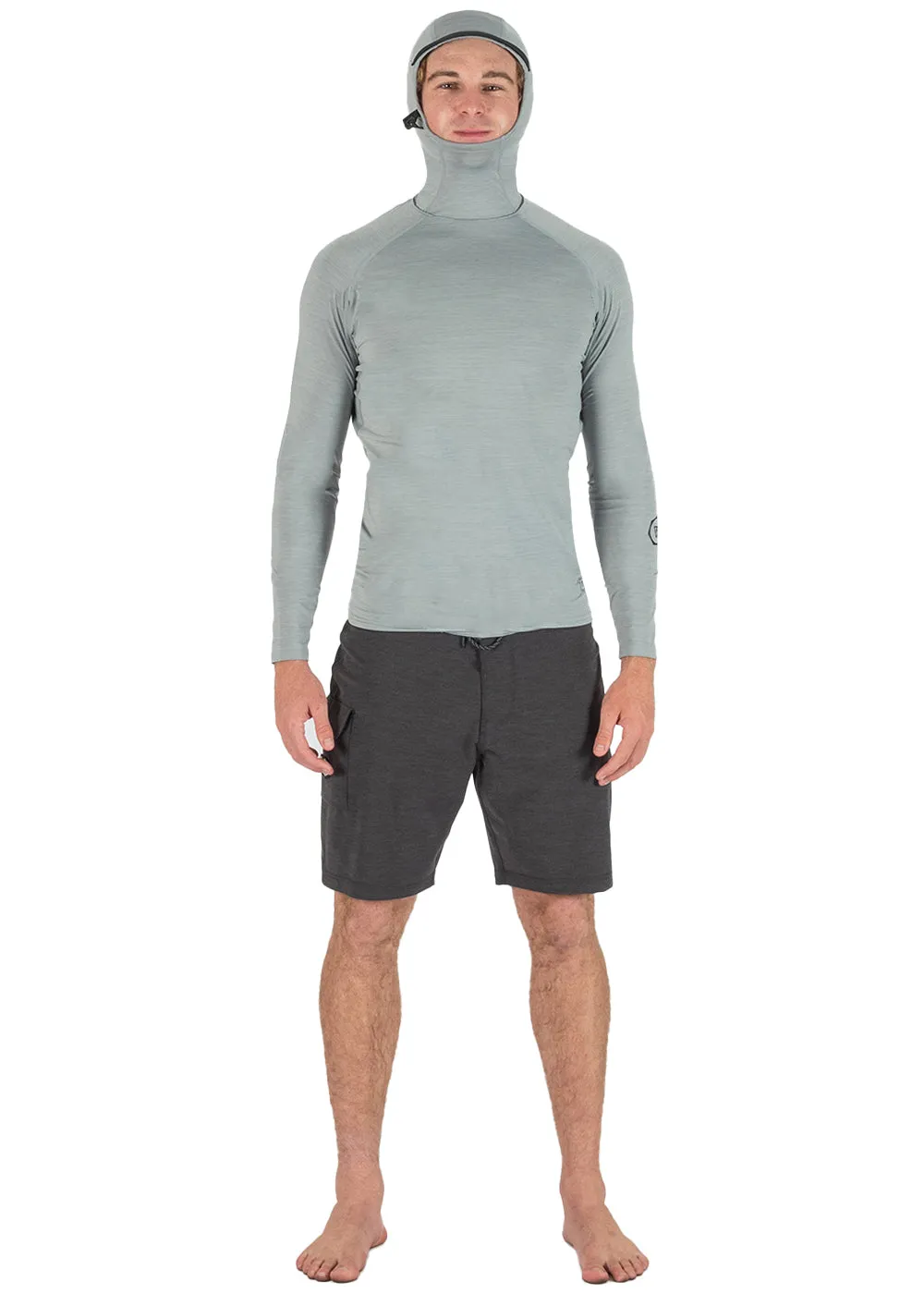 Warm Seas Eco Hooded LS Rash Guard sold by VISSLA