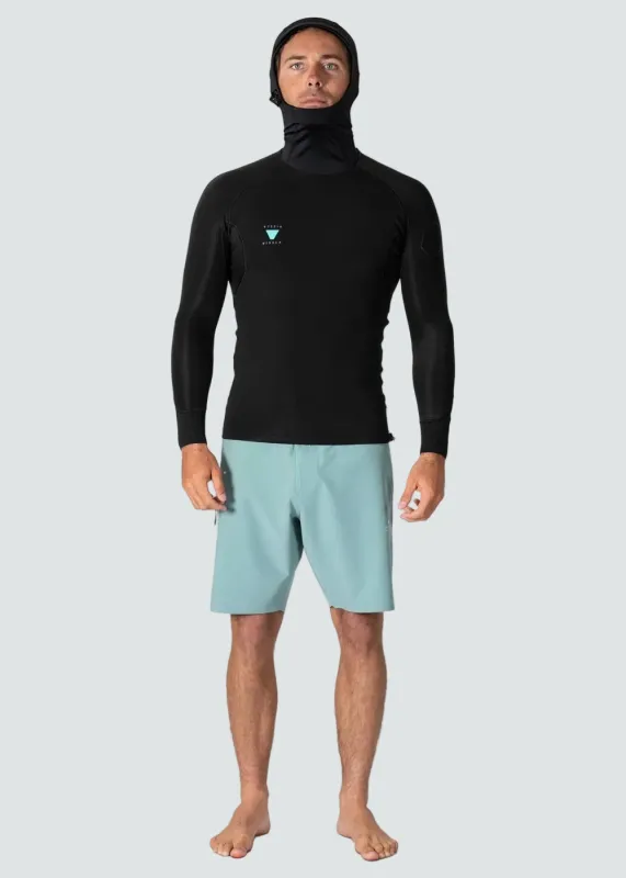 High Seas II Hooded 1.5 MM LS Wetsuit Jacket made by VISSLA