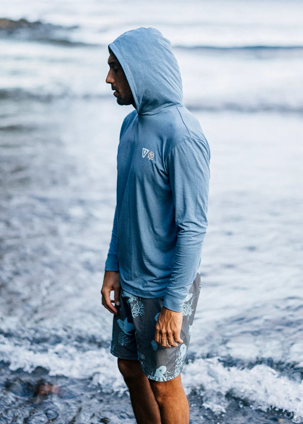 Fish Friends Mega Lab Comp Lite Eco Ls Hooded Performance Tee sold by VISSLA product image thumbnail 2