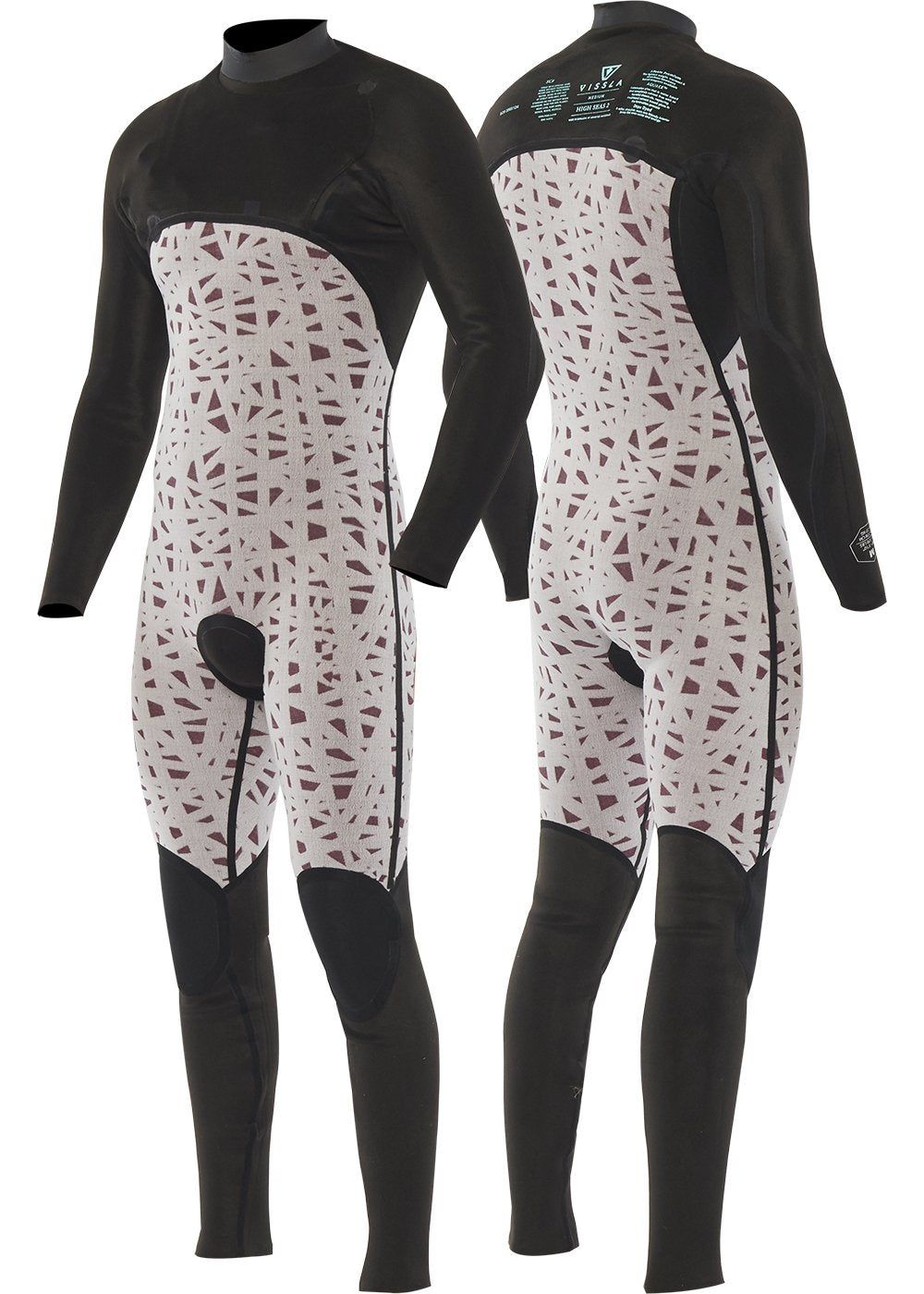 High Seas II 4-3 Full No Zip Wetsuit - Charcoal sold by VISSLA product image thumbnail 4