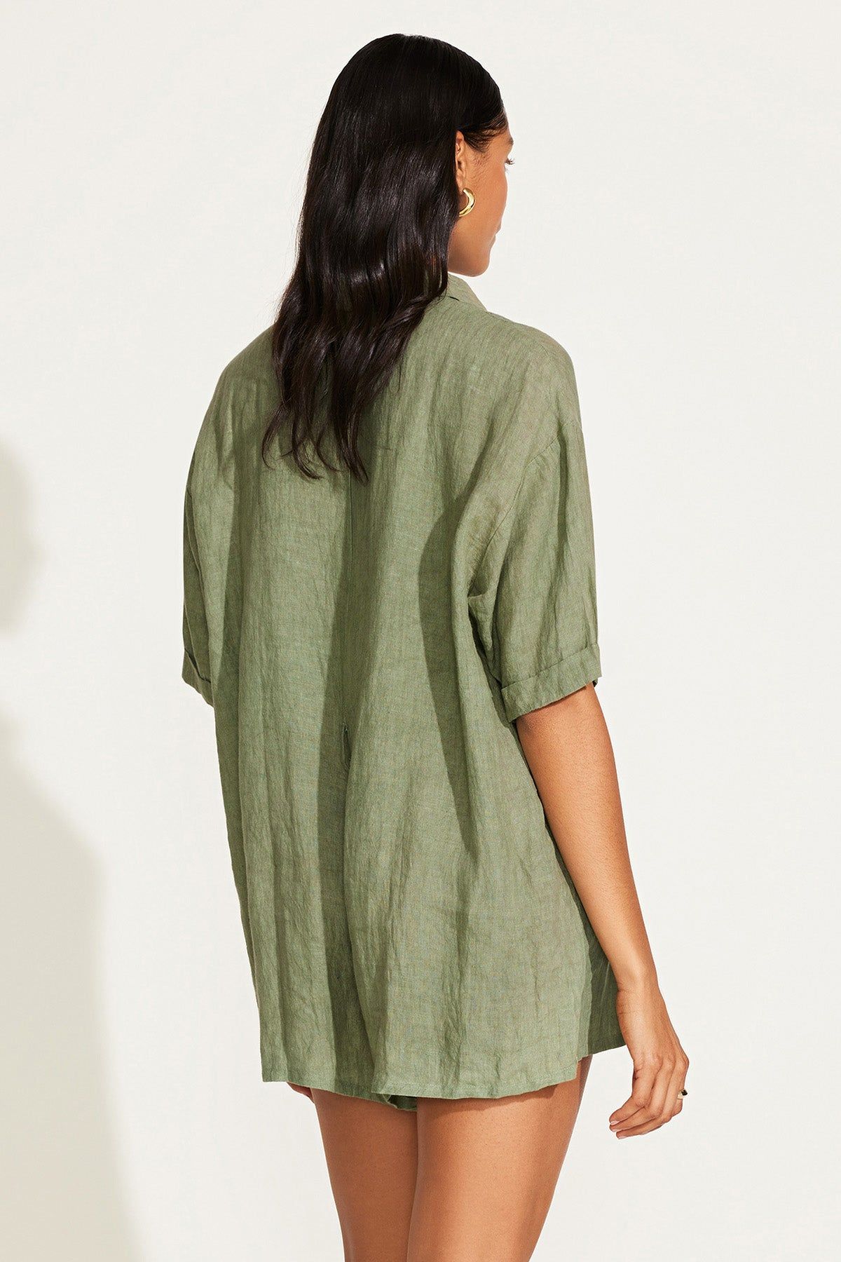 Playa Linen Short Romper sold by Vitamin A product image thumbnail 6