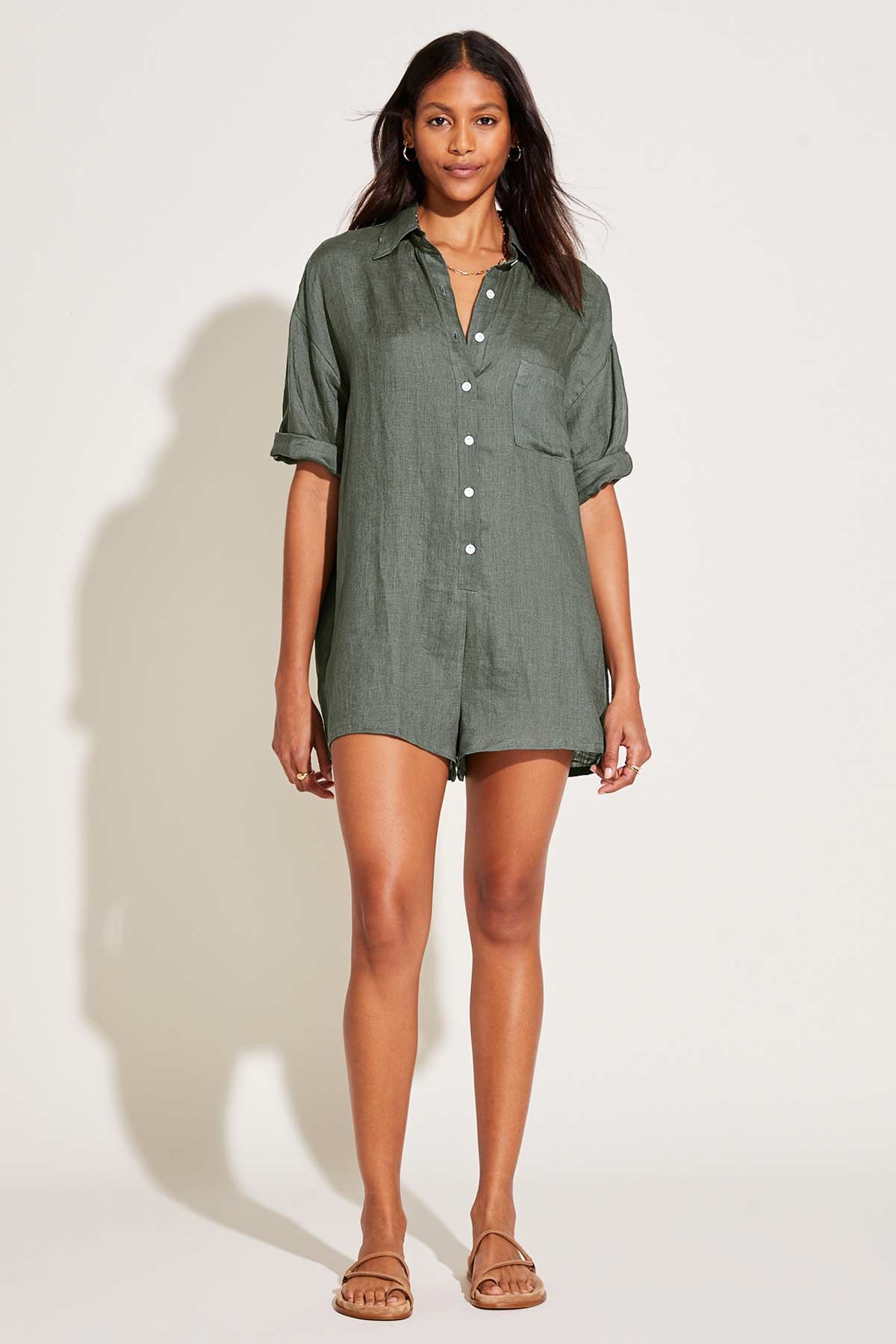 Playa Linen Short Romper sold by Vitamin A product image thumbnail 11