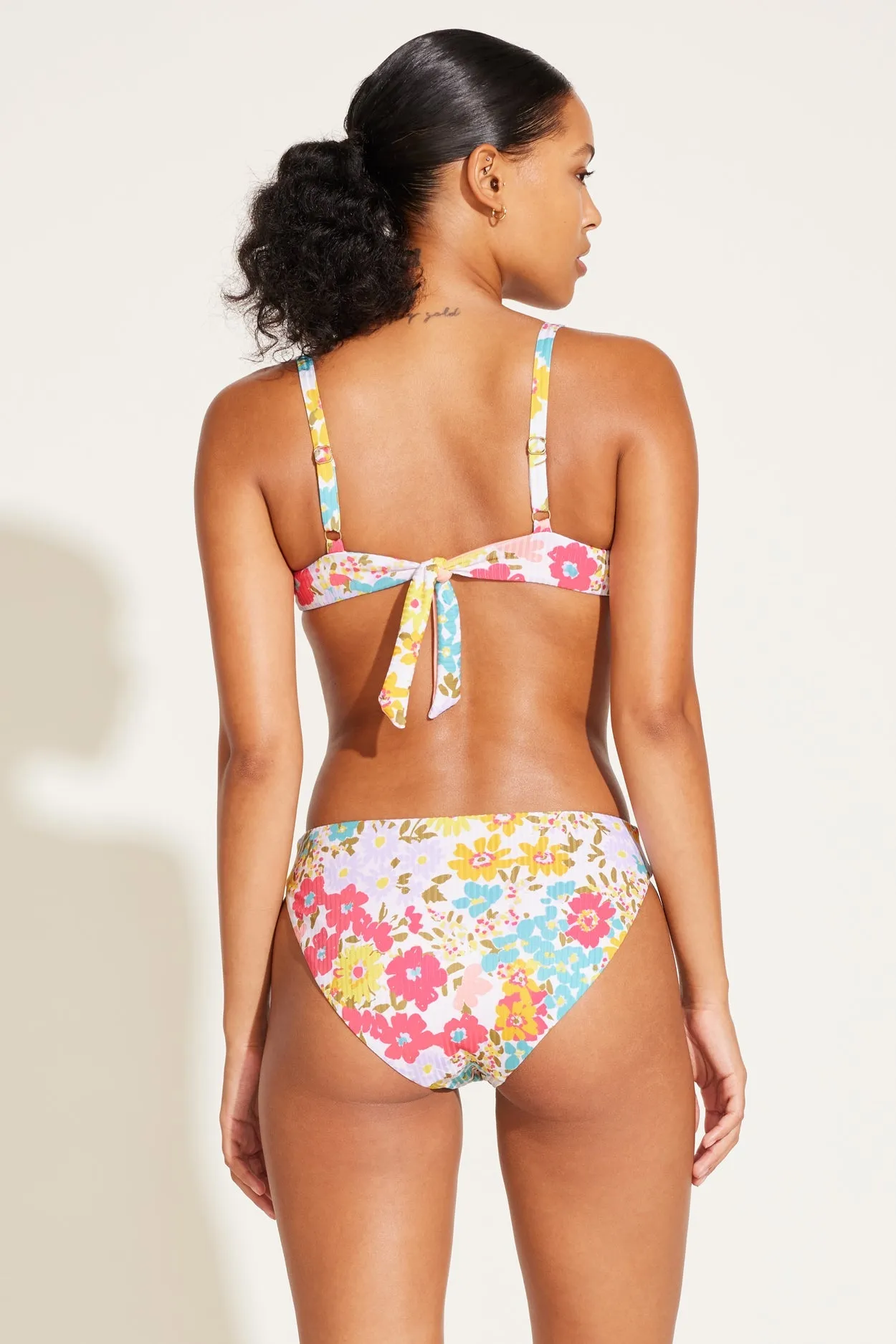 Cali High Leg Full Printed Bottom - Wildflower EcoRib BT sold by Vitamin A product image thumbnail 4