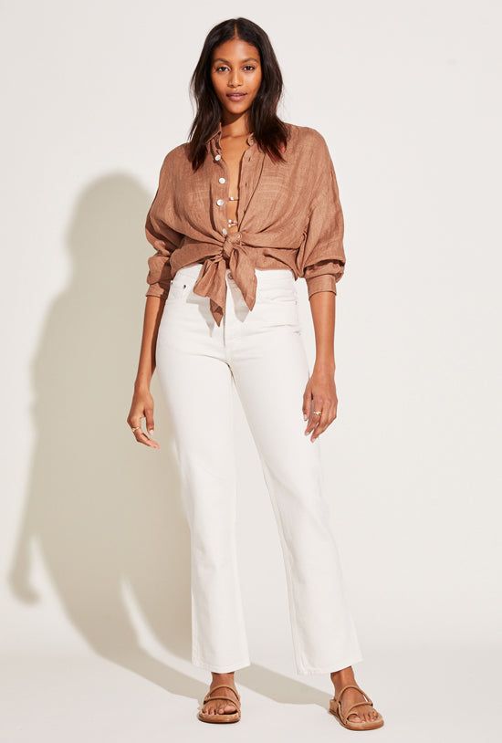 Playa Linen Oversized Shirt - EcoLinen Gauze Desert sold by Vitamin A product image thumbnail 5