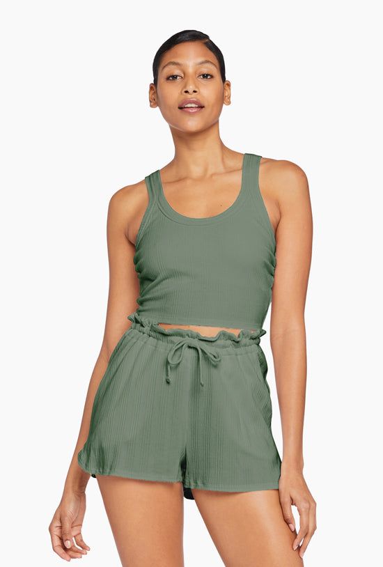 Thalia Organic Rib Shorts - Agave Organic Rib sold by Vitamin A product image thumbnail 2