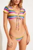 Moss Adjustable Side String Bottom - Rainbow Stripe EcoLux BT sold by Vitamin A