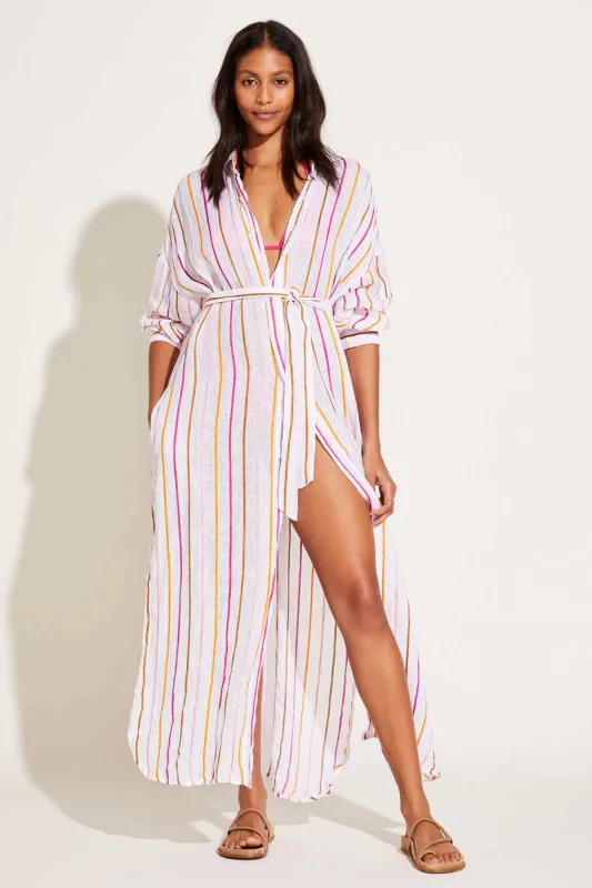 Playa Caftan - Sunny Stripe EcoLinen sold by Vitamin A