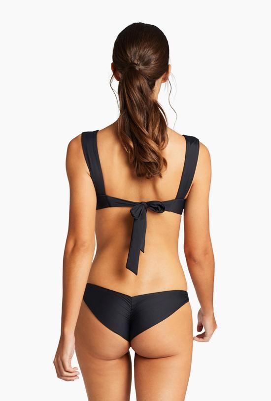 Samba Ruched Back Bottom - Black EcoLux sold by Vitamin A