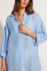 Playa Linen Boyfriend Shirt - Summer Stripe EcoLinen sold by Vitamin A