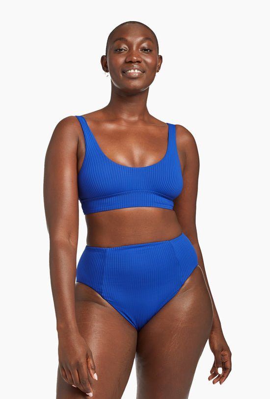 Sienna High Waist Full Cut Bottom - Lagoon EcoRib sold by Vitamin A product image thumbnail 2