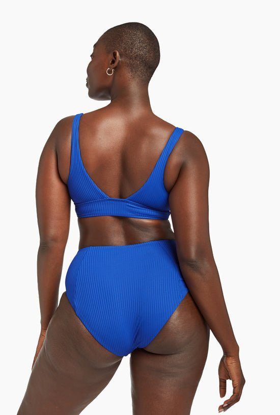 Sienna High Waist Full Cut Bottom - Lagoon EcoRib sold by Vitamin A