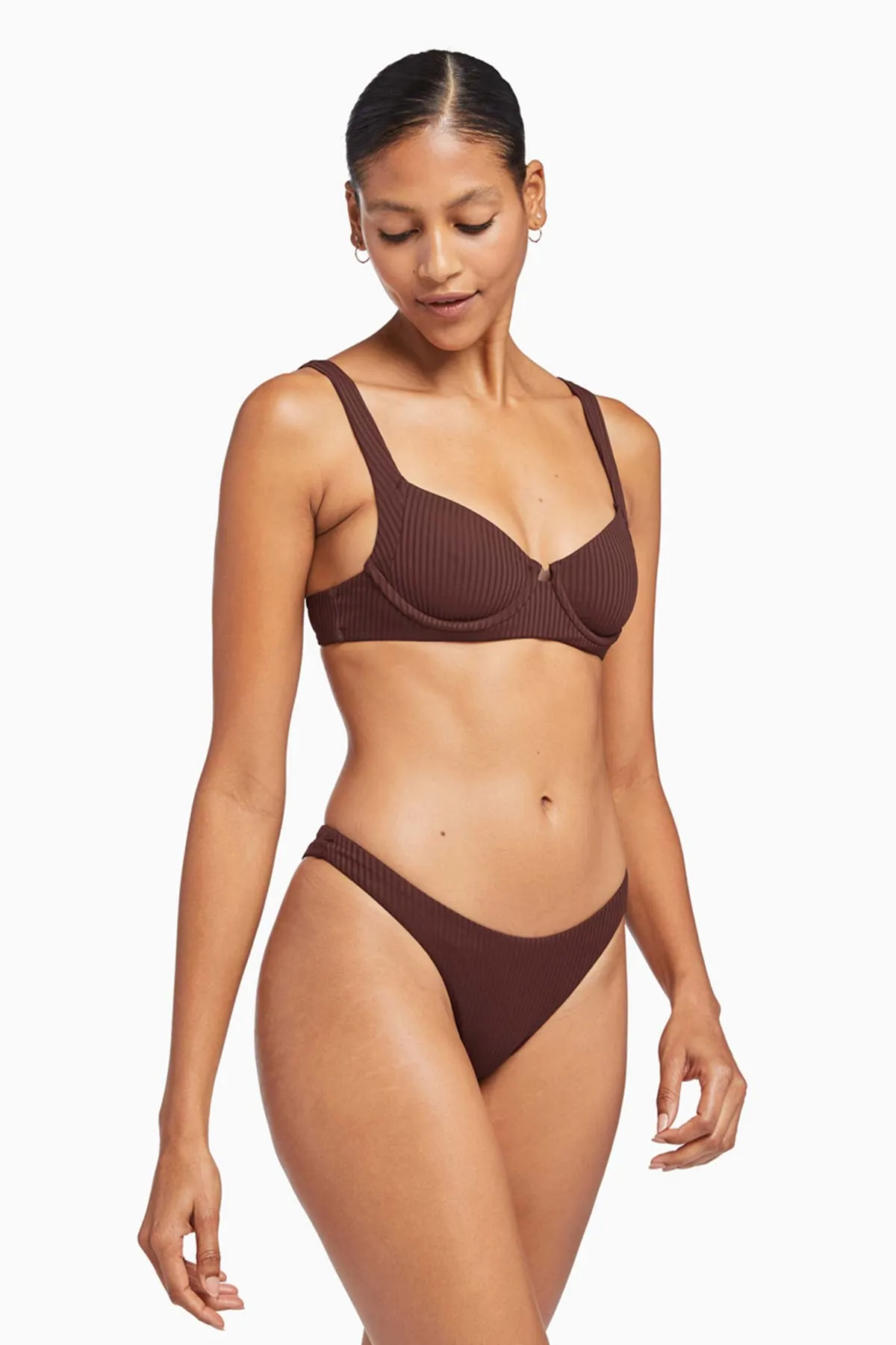 California High Leg Bottom - Chocolate EcoRib sold by Vitamin A product image thumbnail 2