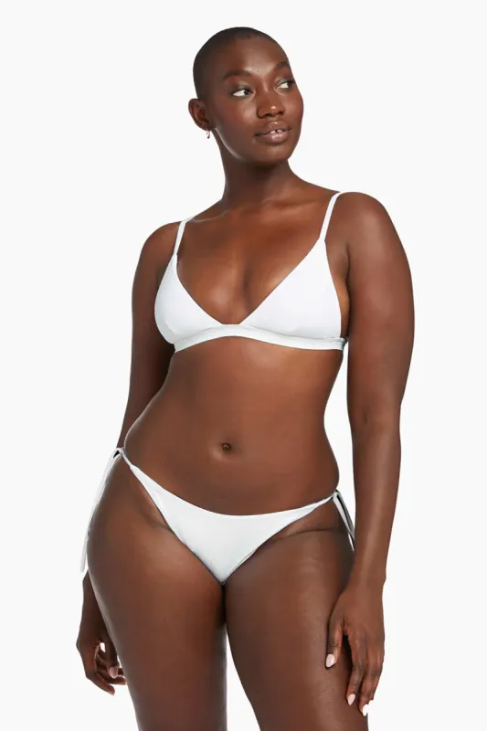 Elle Tie Side Ring Bottom - White EcoRib BT sold by Vitamin A